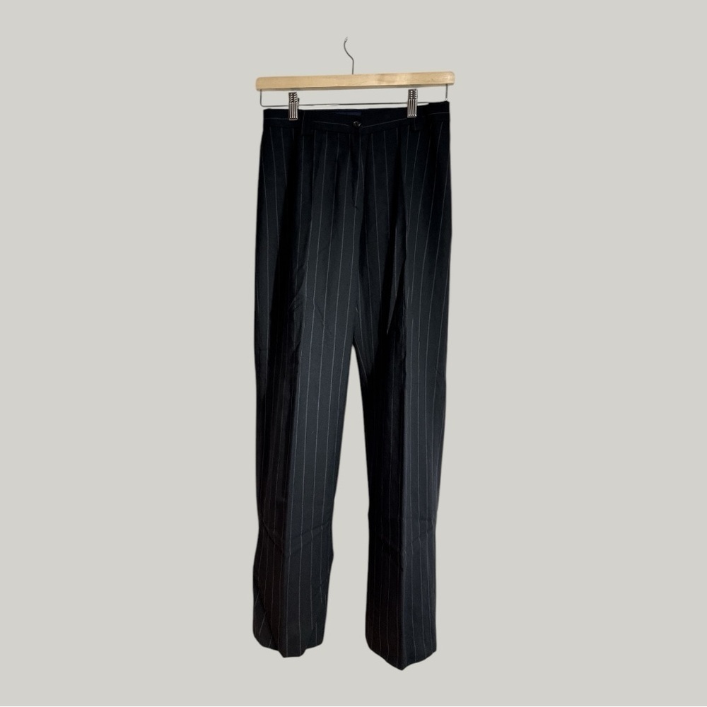 Piazza Sempione Pinstriped Pure New Wool Dress Slacks Made in Italy Size 38/7
